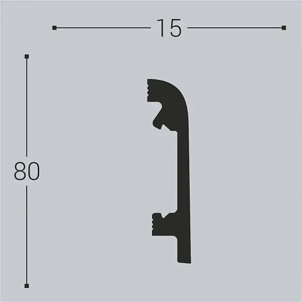 Плинтус напольный XPS П 16 (80*19) (22)