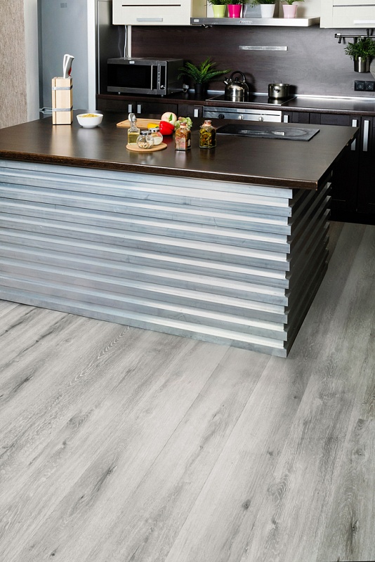 SPC Плитка Alpine floor Classic Ясень Серый ECO 134-5